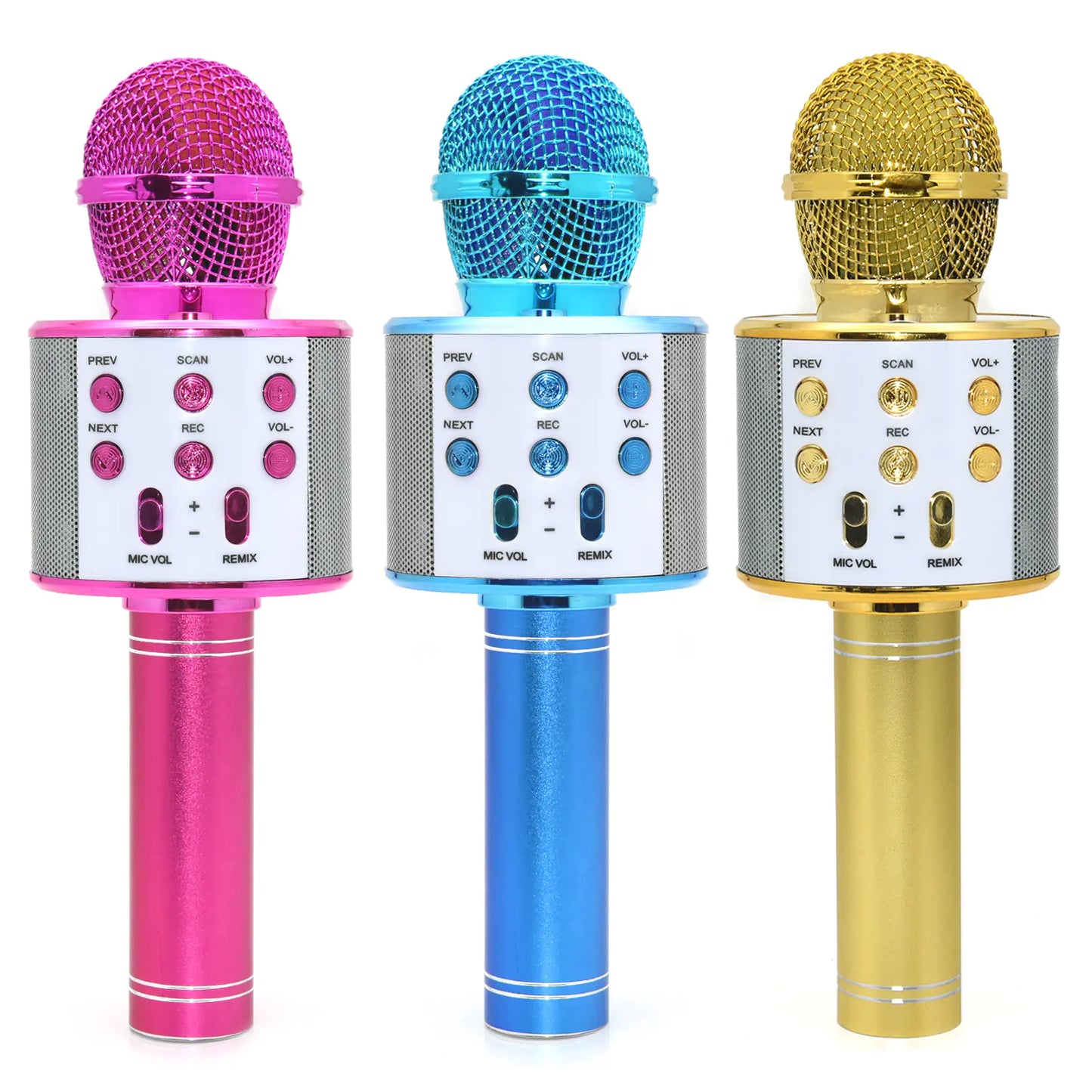 R and B Party™ Wireless Bluetooth Karaoke Microphone with LED Light